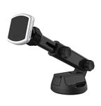 Scosche MPWDEX2-XTSP MagicMount Pro Extendo Magnetic Phone Holder Suction Cup Phone Mount for Car, Extended Arm for 360 Viewing Angle, Black/Silver