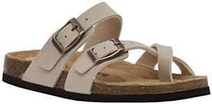 CUSHIONAIRE Kid's Luna JR Cork footbed Sandal with +Comfort, STONE NUBUCK 12