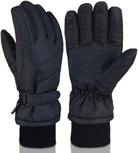 DARCHEN 3-12 Kids Snow Gloves, Boys Winter Waterproof Gloves for Ski Snowboarding Insulated Thickening Warm Windproof Cold Weather Outdoor Sports Gloves Age Girls 3-12 Years Olds