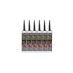 6 X Everbuild Roof & Gutter Butyl Sealant Black Waterproof and Sealing