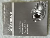 Saxon Algebra 2 Homeschool Testing Book