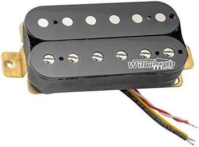 Wilkinson Vintage Classic Alnico 5 Overwound Open Style Bridge Humbucker Pickup for Electric Guitar, Black