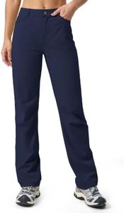 Willit Womens Hiking Pants Quick Dry Lightweight Stretch Travel Pants with Pockets UPF 50+ Water-Resistant 29" Navy 14