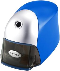 Bostitch Office QuietSharp Executive Heavy Duty Electric Pencil Sharpener for 65% Faster Sharpening and 6X Longer Cutter Life - Colored Pencil Compatible, Blue