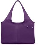 HAWEE Women’s Tote Bag with Multi Pockets Zippered Shoulder Purse 13.3” Laptop Sleeve Wet Umbrella Compartment for Work Nurse, Purple, One Size, Utility