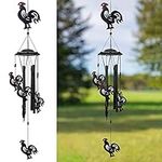 VP Home 33" H Rhythmic Roosters Chicken Wind Chimes for Outside, Unique Roosters Rhythmic Windchimes Outdoor Decoration Garden Decor, Chicken Decor Gift for Women, Mom, Grandma, Unisex