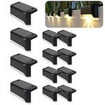 Solar LED Lights 12 Pieces, Outdoor Waterproof Solar Step Lights, Suitable for Deck Steps Railing Wall Terrace Stairs Yard and Driveway Path