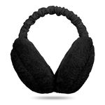 Draftor Women Earmuffs,Winter Ear Muffs Adjustable Faux Fur Ear Warmer Warm Windproof Plush Earmuffs Foldable For Men Girl Thanksgiving