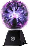 Kicko 7-Inch Purple Plasma Ball Touch Sensitive, Nebula Thunder Lightning Plug-in Plasma Globe, Crystal Ball for Parties, Science Decorations, Props, Light Up Ball for Kids, Bedroom Decor, Home