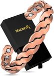 MagnetRX® Copper Magnetic Bracelets – Effective Pure Copper Bracelet for Men and Women – Copper Cuff Adjustable Bracelet Bangles (Twisted Copper)