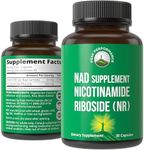 Nicotinamide Riboside NR Supplement. NMN Alternative NAD Supplement + Niacinamide For NAD+ Levels As We Age. Third Party Tested, Non-GMO, Gluten Free, Vegan NR Vitamin Supplements For Women And Men