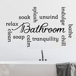 Bathroom Wall Sticker Quote Motivational Lettering Home Wall Decor Vinyl Decal Mural Art Interior Design