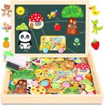 Jojoin 130 PCS Wooden Magnetic Puzz