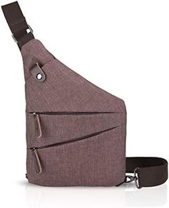 FANDARE Nouveau Sac de Poitrine Segmenté Sac d'Epaule Anti-vol Sacoche Homme Femme Sac Bandoulière Grande Sling Crossbody Bag pour Cyclisme Camping Équitation Voyage Polyester