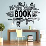 StickMe 'Reading - Books - Knowledge - Typography - Office - Inspirational - Motivational - Quotes - Wall Sticker' -SM614 (Multi Colour, Vinyl - 110cm X 80 cm)