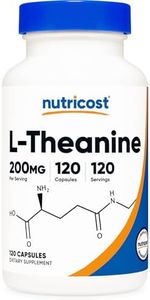 Nutricost L-Theanine 200mg, 120 Capsules, Double Strength - Non-GMO, Gluten Free