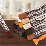 Lifreer Wood Filler Sticks,16 Colors Wood Crayons for Scratches, Scuffs, Cracks, Stains and Holes, Furniture Wax Crayons Pen for Touch Up Wood, Furniture, Floors, Cabinets, Tables, and Doors
