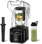 CRANDDI Commercial Quiet Blender, 2200 Watt Professional Countertop Blender with BPA-FREE 80oz Pitcher, Built-in Pulse & 15-speeds Control, Smoothie Blender for Commercial and Home 110V (Black)