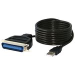 SABRENT Printer Cable USB to Parallel Adapter (1.8m), Parallel IEEE Printer Cable Adapter, Compatible with multiple operating systems (CB-CN36)