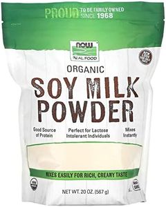 NOW Foods, Organic Soy Milk Powder, Instant Mix Dairy Alternative, Non-GMO, 20-Ounce (Packaging May Vary)