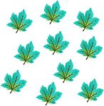 12 Pack Assorted Colorful Maple Leaves Patches Iron on Patches Embroidered Applique Motif for DIY Embellishments (Blue)