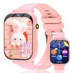 clleylise Kids Smart Watch for Boys Girls - Smart Watch for Kids Fitness Watch with 18 Fun Games, 8MP Camera, Step Counter & Sleep Monitoring, Alarm, Flashlight, for Girls Boys (Pink)