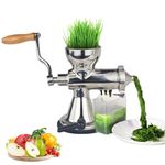 Manual Wheatgrass Juicer, Stainless Steel Hand Crank for Wheatgrass & Leafy Green, Hand Fruit& Vegetables Squeezer, Cold Press Juicer for Apples, Pomegranates, Celery, Ginger, etc.
