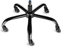 SYTOPIA Office Chair Base Replacement Bundles, Heavy Duty 352LBs, Reinforced to Repair Swivel Gaming Chair Bottom Part with 5 Universal Premium Casters and 1 Gas Lift Cylinder(Matte Black)