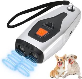 AFFLAT Ultrasonic Pet Training Device,3 in 1 Dual Sensor Anti Barking Device with Training/Deterrent Modes Safe Dog Whistle to Stop Barking Ultrasonic Dog Barking Deterrent with LED Flashlight