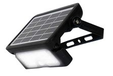 Luceco LEXSF6B40-01 LED Solar Guardian PIR Floodlight 550LM IP65 4000K Black, 5 W Tungsten