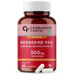 Carbamide Forte Berberis Berberine 95% with Milk Thistle & Cinnamon | Berberine Capsules 500 mg | Berberine Supplements | 60 Veg Capsule