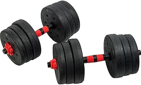 20kg Adjustable Rubber Dumbbell Set Barbell Home GYM Exercise Weights