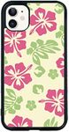 Hibiscus Phone Case Compatible with iPhone 11 6.1 Inch - Shockproof Protective TPU Cute Flower Printed Phone Case Designed for iPhone 11 Case for Men Women Girls