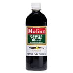 Molina Mexican Vanilla Blend 500ml / 16oz (1 Bottle, 500ml Total) | Pure Vanilla Extract & Artificial Vanilla Blend | Authentic Mexican Flavouring | Kosher | Quality Imported Baking & Extracts