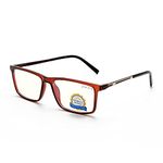 grey jack Square Full Rim Blue Light Fliter Glasses for Men Women UV Protected Computer TR90 Frame Glasses 5163 Brown Frame