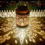 Solar Lanterns Outdoor Waterproof, Hummingbird Garden Decor Gifts for Women Mom Grandma, Metal Hanging Solar Lantern Solar Powered Lanterns, Garden Decoration for Yard, Patio, Backyard, Porch