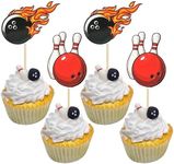 Gyufise 36Pcs Bowling Cupcake Toppe