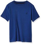 Nautica Boys' Short Sleeve Solid Crew Neck T-Shirt, Soft, Comfortable, Relaxed Fit, Legacy Cobalt, 14-16