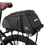 KEMIMOTO Bike Bag Rear Rack Bag Bicycle Trunk Bag, PVC Waterproof Bicycle Pannier Bike Saddle Bag, Bike Bags for Rear Carrier for Universal Road Mountain Bike