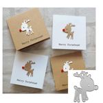 Christmas Deer Metal Die Cuts Cutting Dies, Christmas Deer Frame Cutting Dies Paper Cards Cutting Dies Cut Stencils for DIY Embossing Card Making Book Tags Decorative Paper Dies Scrapbooking