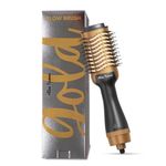 Alan Truman The Blow Brush Grey Gold Ceramic | 1100 Watts | Dryer In The Form Of A Brush| A 6 in 1 Multistyler| Two Layered Bristles For Salon Like Blow Style| 3 Tempeature Settings| Salon Like Blow Dry At Home| Ensures Frizz Free Styling| Light Weight And Easy To Use| Suitable For Every Hair Type