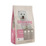 Amazon Brand - Lifelong - Complete Dry Dog Food with Salmon & Rice for Small Breeds, 1 Pack of 3kg