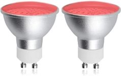 Bonlux 5W GU10 Red LED Spotlight Bulbs, Coloured Light Bulb 50W GU10 Halogen Spot Light Equivalent, AC200-240V, for Home Party Bar Christmas Decoration Lighting (Pack of 2)