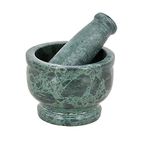 Angora Creations™ Marble Mortar & Pestle Sets/Kharal/Khalbatta/Imam Dasta/Ohkli Musal/Idi Kallu/Khal Musal/Spice Grinder/okhli Masher/Spice Masher for Home.(4x3 Inches)