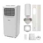 Shinco Portable Air Conditioner 9000btu 3in1 cooling with two window sealing, fan, dehumidifier,Digital Display & Remote Control, and 24 Hour Timer for Rooms Up to 237ft