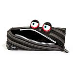ZIPIT Polyester Wildlings Pencil Case,Pencil Pouch,Makeup Pouch,Cosmetic Bag,Multipurpose Case/Kit,Return Gifts and Travel Pouch - Black