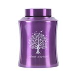 Urn for human ashes Adult,Cremation Urns for Ashes Male Female,Medium urn for human ashes for Dad Mom,Funeral urn Burial urn (Purple)