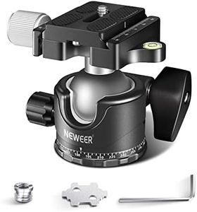 NEEWER Low Profile Camera Tripod Ball Head, 36mm Metal Panorama Ball Head Compatible with Arca 1/4” Quick Release Plate for Tripod Monopod Slider DSLR Camera Camcorder, Load Capacity: 33lb/15kg - GM36