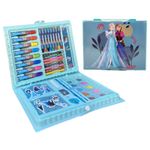 Disney Frozen Children's Colouring Box 52 Piece Set of Colours and Stationery Drawing and Painting Kit