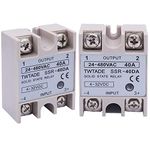 2PCS TWTADE SSR-40 DA 40A DC 3-32V to AC 24-380V SSR Single Phase Solid State Relay ssr-40da